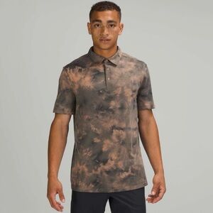 Lululemon Evolution Short Sleeve Polo in Diamond Dye Sedona Sunset Graphite Grey